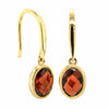9ct Yellow Gold Garnet Saffron Earrings-Earrings-Walker & Hall