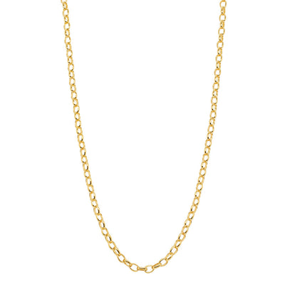 9ct Yellow Gold Oval Belcher Chain-Necklace-Walker & Hall