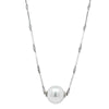 18ct White Gold South Sea Pearl & Diamond Pendant With Chain-Necklace-Walker & Hall