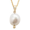 9ct Yellow Gold Baroque Freshwater Pearl Pendant-Necklace-Walker & Hall