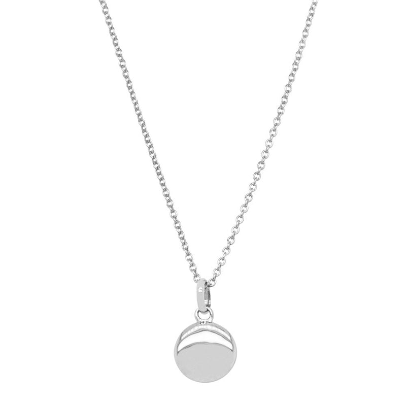 Sterling Silver Mini Pebble Pendant-Necklace-Walker & Hall
