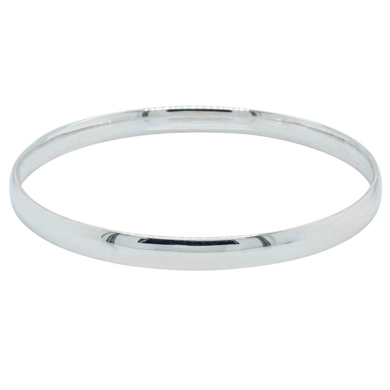 Sterling Silver 5.3mm Bangle-Bracelet-Walker & Hall