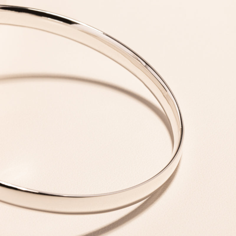 Sterling Silver 5.3mm Bangle-Bracelet-Walker & Hall