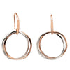 9ct Rose Gold & Sterling Silver Entwined Earrings-Earrings-Walker & Hall