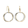 9ct Yellow Gold & Sterling Silver Entwined Earrings-Earrings-Walker & Hall