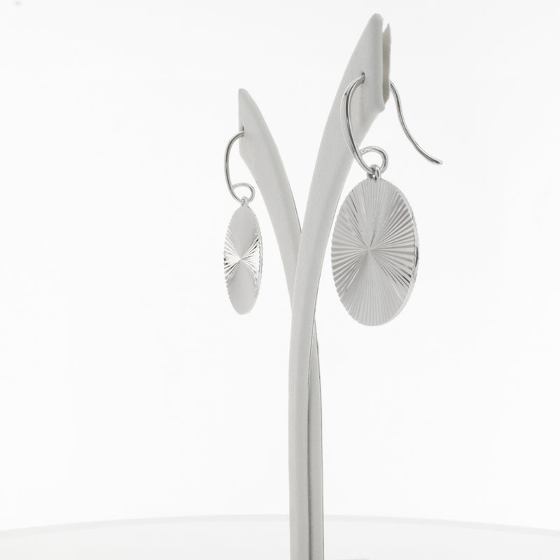 Sterling Silver Reflections Hook Earrings-Earrings-Walker & Hall