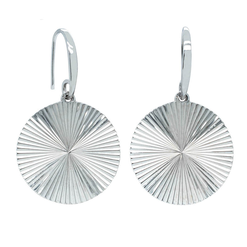 Sterling Silver Reflections Hook Earrings-Earrings-Walker & Hall