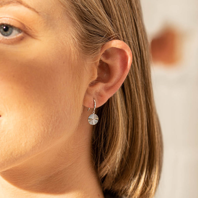 Sterling Silver Reflections Mini Drop Earrings-Earrings-Walker & Hall