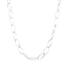 Sterling Silver Wide Trace Link Necklace-Necklace-Walker & Hall
