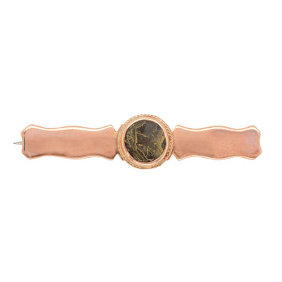 Vintage 9ct Rose Gold Quartz Brooch-Brooch-Walker & Hall