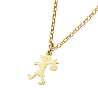 Karen Walker Runaway Girl Necklace - 9ct Yellow Gold-Necklace-Walker & Hall
