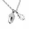 Karen Walker Acorn And Leaf Necklace - Sterling Silver-Necklace-Walker & Hall