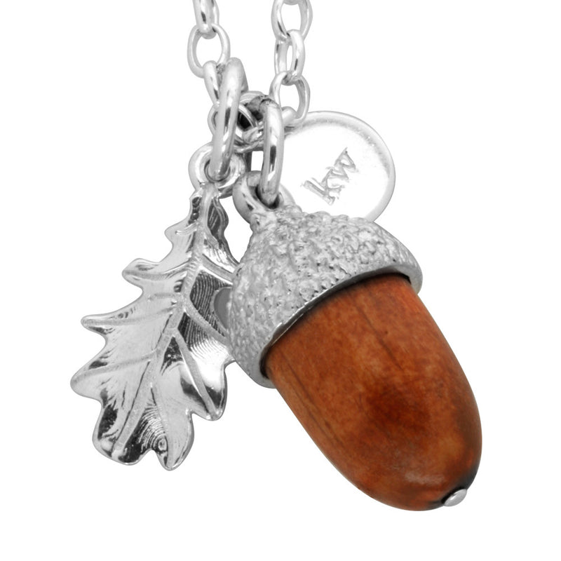 Karen Walker Acorn And Leaf Pendant - Wooden-Necklace-Walker & Hall
