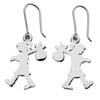 Karen Walker Runaway Girl Earrings - Sterling Silver-Earrings-Walker & Hall