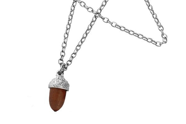 Karen Walker Acorn And Leaf Pendant - Wooden-Necklace-Walker & Hall