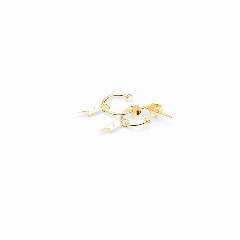 Stolen Girlfriends Club Bolt Anchor Earrings - Gold Plated-Earrings-Walker & Hall
