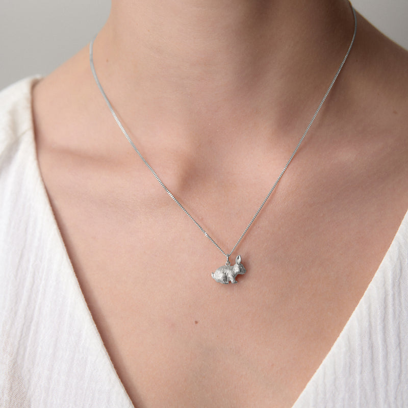 Karen Walker Lunar Rabbit Necklace - Sterling Silver-Necklace-Walker & Hall