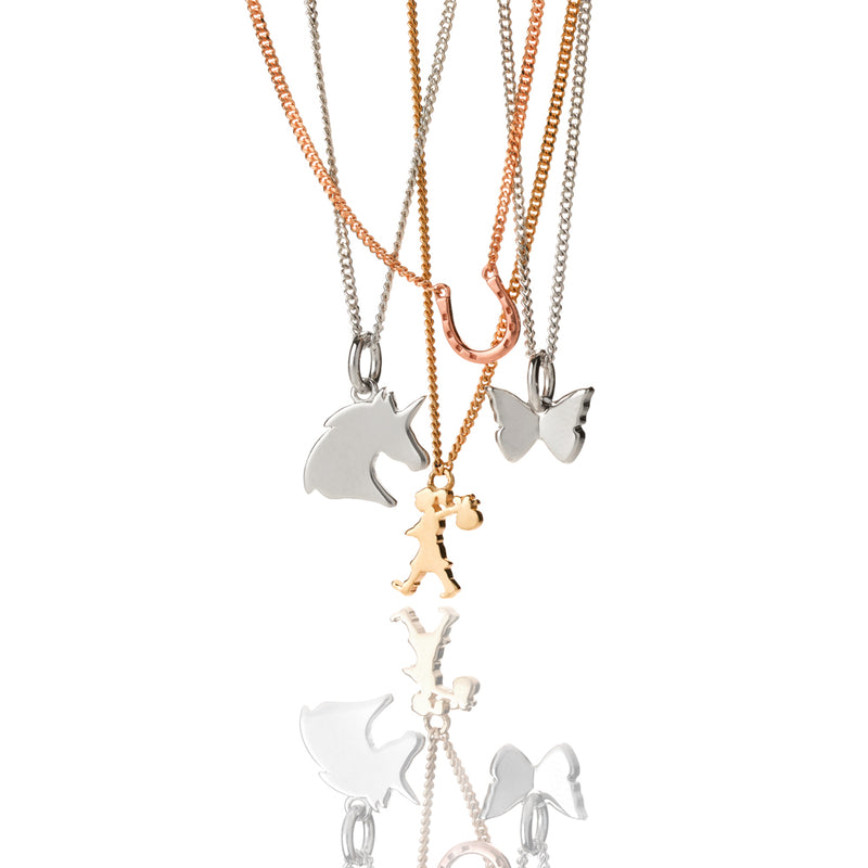 Karen Walker Mini Butterfly Necklace - Sterling Silver-Necklace-Walker & Hall