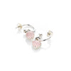 Stolen Girlfriends Club Love Anchor Earrings - Sterling Silver & Rose Quartz-Earrings-Walker & Hall