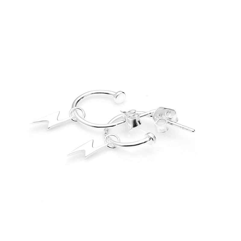 Stolen Girlfriends Club Bolt Anchor Earrings - Sterling Silver-Earrings-Walker & Hall