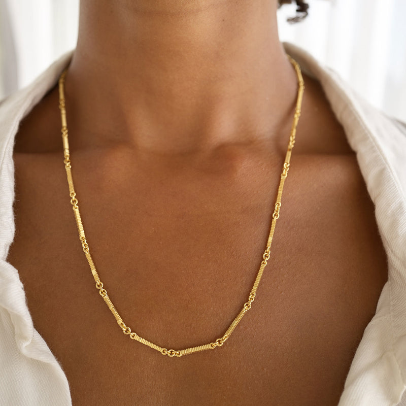 Zoe & Morgan Ameena Chain - Gold Vermeil-Necklace-Walker & Hall