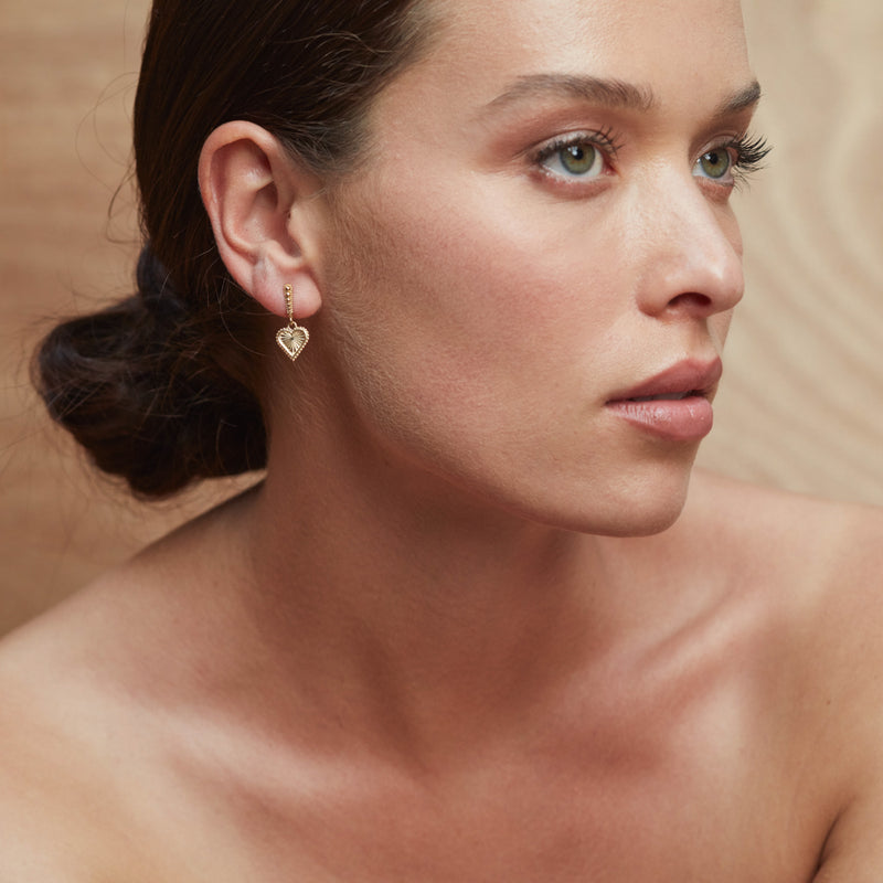 Zoe & Morgan x Walker & Hall Mini Sweet Heart Earrings - Gold Vermeil-Earrings-Walker & Hall